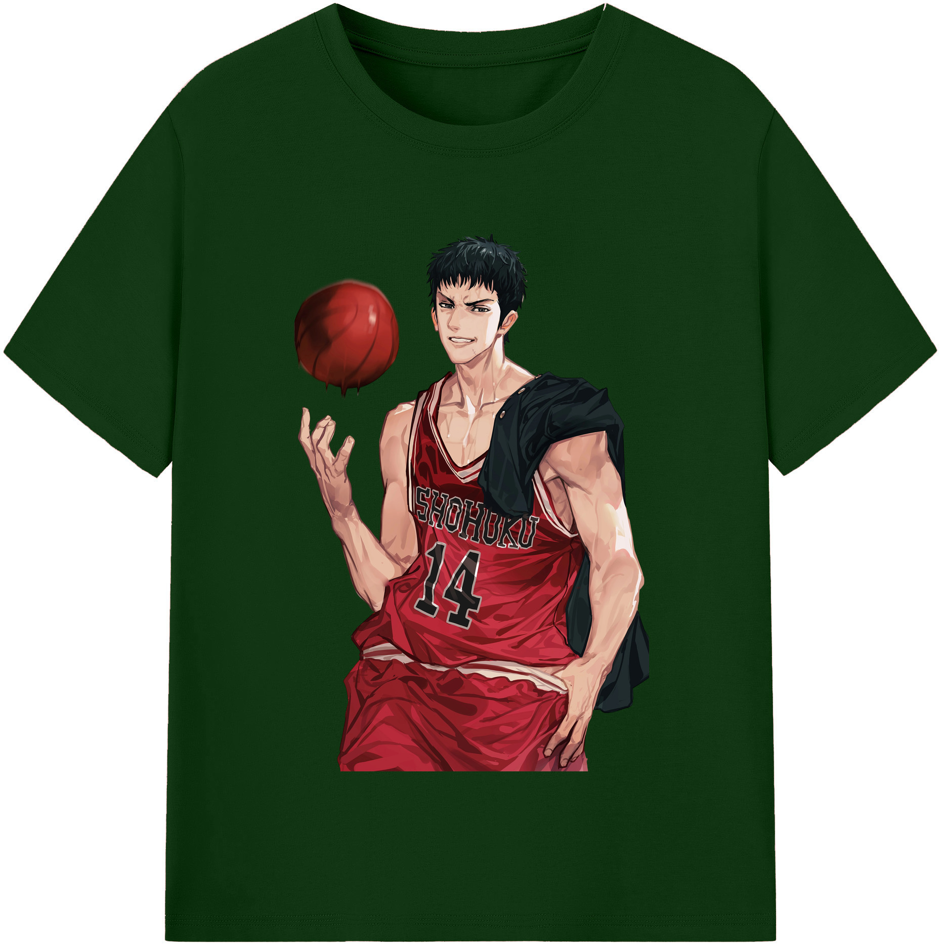 SLAM DUNK／スラムダンク 綿100％半袖Tシャツ（フロントプリント）
